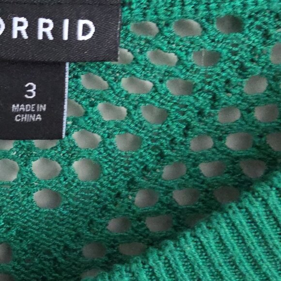 TORRID | Pointelle Pullover Sweater green Sz 3X - Picture 5 of 7